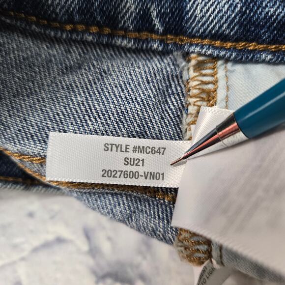 Madewell Women's Denim The Perfect Jean Short Frayed Hem Stretch MC647 size 25 - Picture 12 of 14